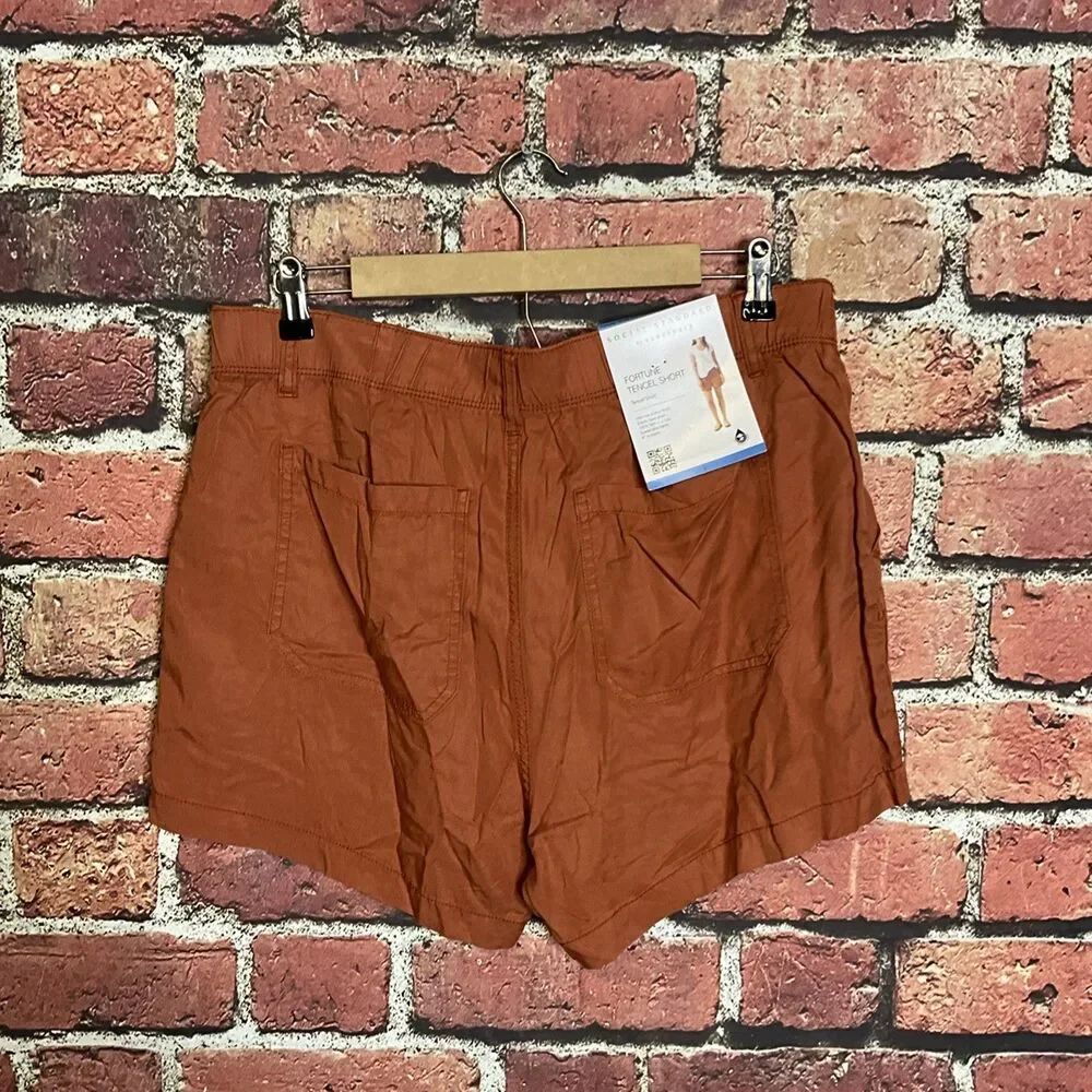 Social Standard by Sanctuary Fortune Tencel Shorts Sz Large Rust 4"  NEW NWT